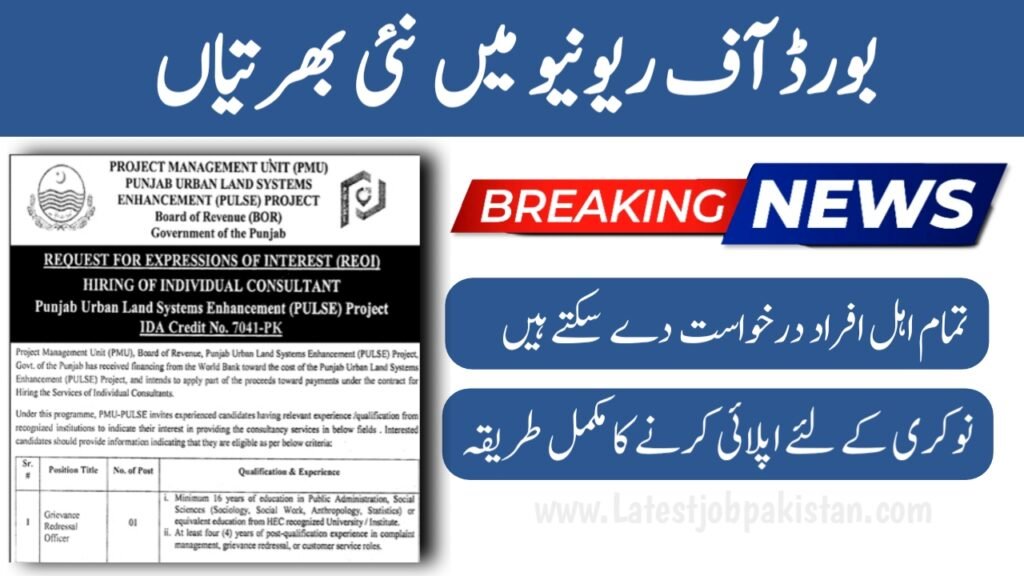 Board Of Revenue Jobs 2025