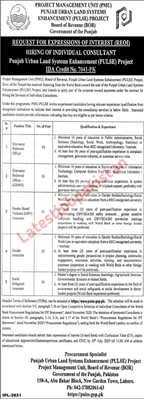 Latest Board Of Revenue Jobs 2025