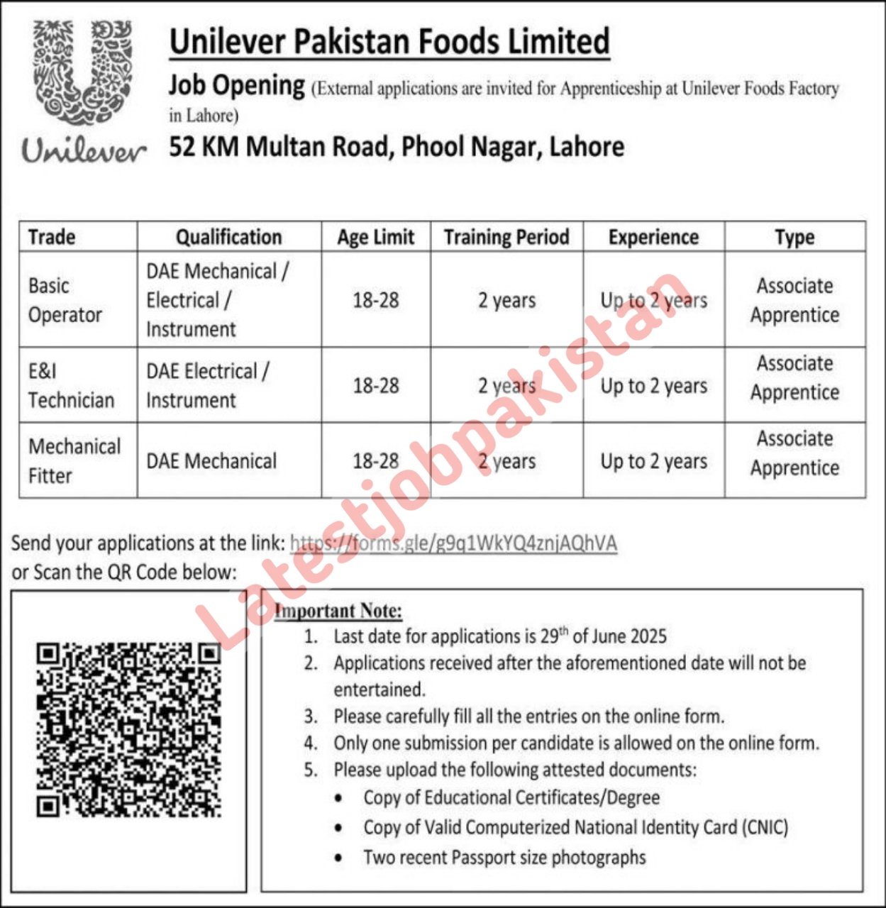 Unilever Pakistan Foods Limited Jobs 2025