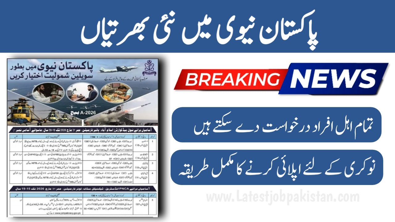 Pakistan Navy Civilian Jobs 2025